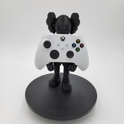 3D Printed Stand Figurine/Controller Mount - Unique Artwork with Functional Design for Gaming Setup