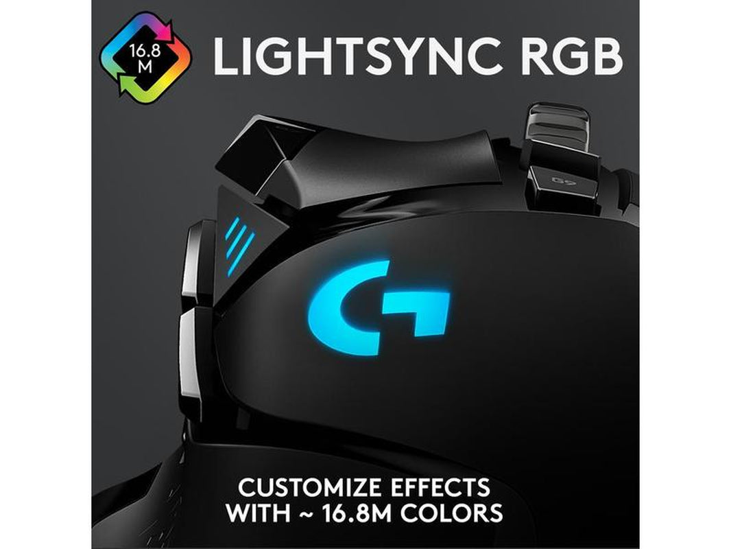 Logitech G502 HERO High Performance Wired Gaming Mouse, HERO 25K Sensor, 25,600 DPI, RGB, Adjustable Weights, 11 Programmable Buttons, On-Board Memory, PC / Mac